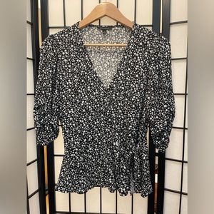 Banana Republic Black & White Floral Top